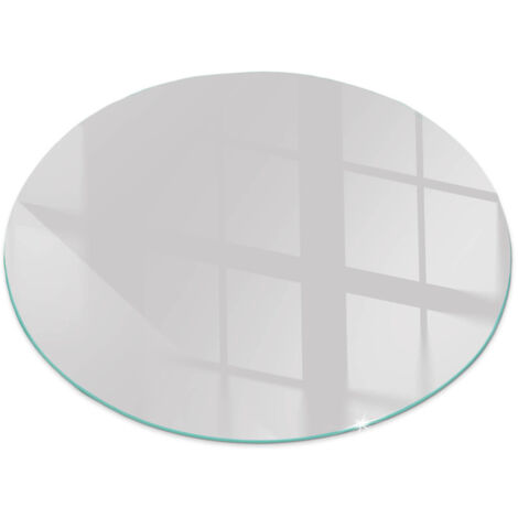 Piastra per Camino di Vetro Temperato Premium Design Elegante e Sicuro Protezione del Pavimento dal Calore Colore Grigio Rotondo fi 60 cm