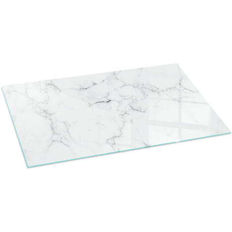Vetro Temperato Resistente Al Calore Per Camino Protezione del Pavimento dal Calore Resistente a Scintille Motivo marmo con venature 100x50 cm