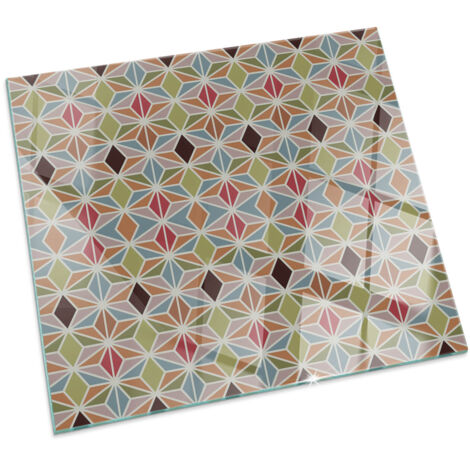 Vetro Temperato Resistente Al Calore Per Camino Protezione del Pavimento dal Calore Resistente a Scintille Motivo poligonale Quadrato 60x60 (1/5)