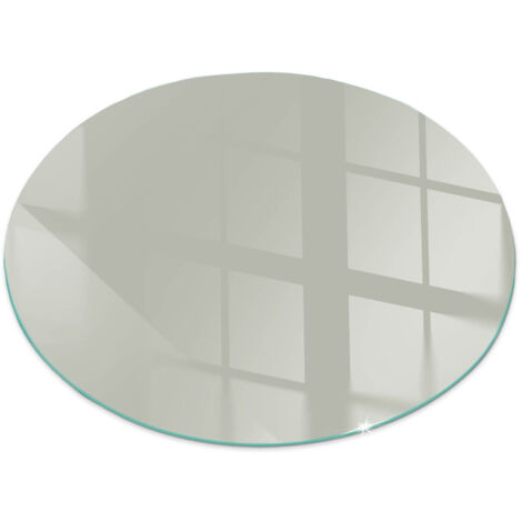 Vetro Temperato Resistente Al Calore Per Camino Protezione del Pavimento dal Calore Resistente a Scintille Colore Grigio-verde Rotondo fi 60 cm (1/5)