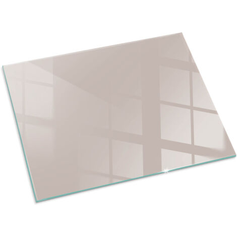 Vetro Temperato Resistente Al Calore Per Camino Protezione del Pavimento dal Calore Resistente a Scintille Colore Marrone chiaro 80x60 cm (1/5)