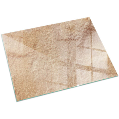 Vetro Temperato Resistente Al Calore Per Camino Protezione del Pavimento dal Calore Resistente a Scintille Struttura in pietra naturale 60x40 cm