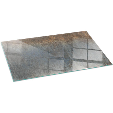 Vetro Temperato Resistente Al Calore Per Camino Protezione del Pavimento dal Calore Resistente a Scintille Motivo strutturale astratto 120x60 cm