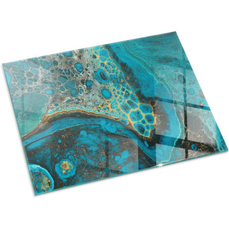 Piastra Per Camino Protezione In Vetro Temperato Per Camino A Legna Resistente Al Calore Motivo organico astratto 80x60 cm