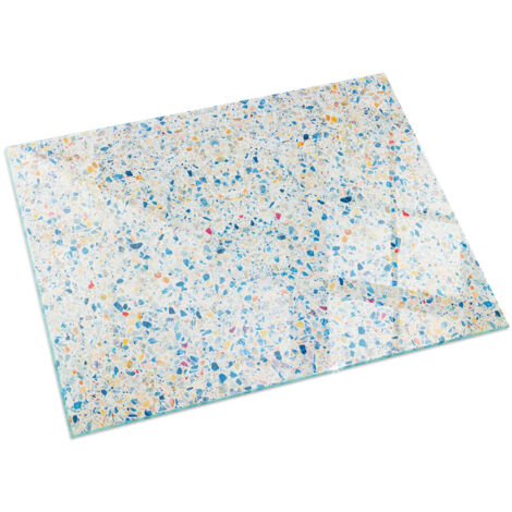 Vetro Decorativo Per Camino E Soggiorno Piastra In ESG Vetro Moderno Per Stufa A Legna Per Camino Motivo strutturale astratto 60x40 cm (1/5)