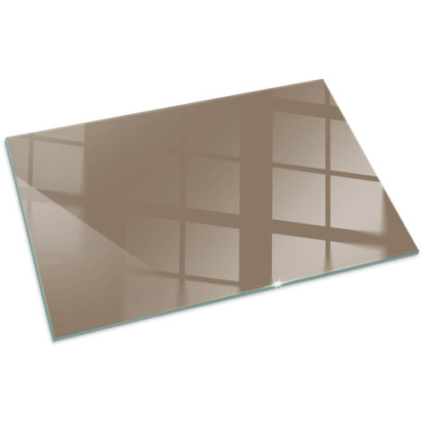 Vetro Decorativo Per Camino E Soggiorno Piastra In ESG Vetro Moderno Per Stufa A Legna Per Camino Colore Marrone 100x70 cm (1/5)