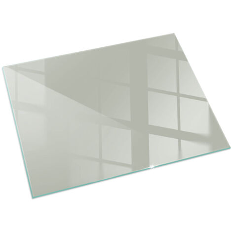Vetro Decorativo Per Camino E Soggiorno Piastra In ESG Vetro Moderno Per Stufa A Legna Per Camino Colore Grigio-verde 60x40 cm (1/5)