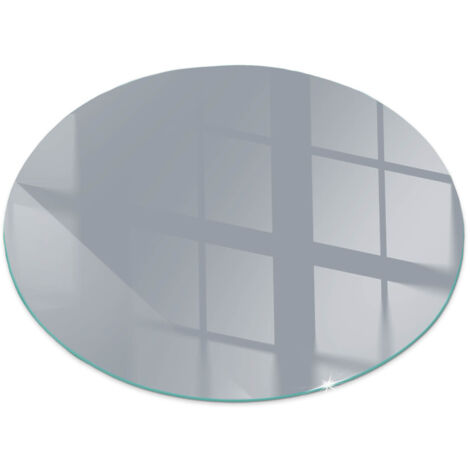 Vetro Decorativo Per Camino E Soggiorno Piastra In ESG Vetro Moderno Per Stufa A Legna Per Camino Colore grigio Rotondo fi 100 cm