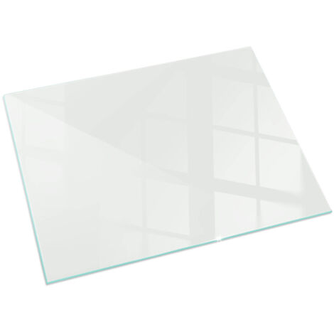 Vetro Temperato Resistente Al Calore Per Camino Protezione del Pavimento dal Calore Resistente a Scintille Colore Avorio 60x40 cm