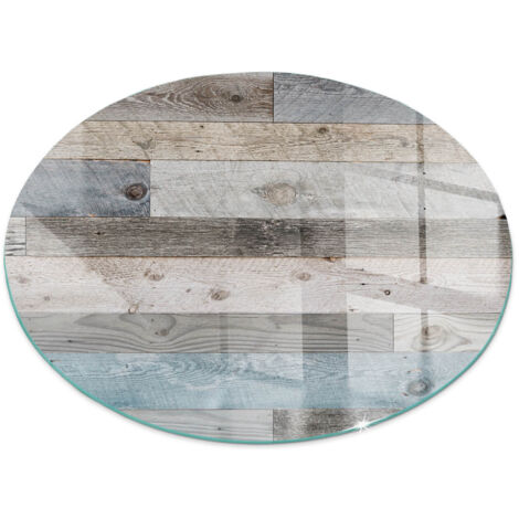Vetro Decorativo Per Camino E Soggiorno Piastra In ESG Vetro Moderno Per Stufa A Legna Per Camino Assi in diverse tonalità di colore Rotondo fi 100 cm