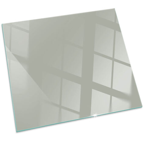 Vetro Temperato Resistente Al Calore Per Camino Protezione del Pavimento dal Calore Resistente a Scintille Colore Grigio-verde Quadrato 50x50 cm (1/5)