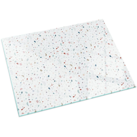 Vetro Temperato Resistente Al Calore Per Camino Protezione del Pavimento dal Calore Resistente a Scintille Motivo con piccole forme 60x40 cm (1/5)