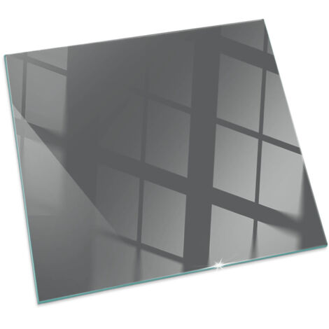 Vetro Temperato Resistente Al Calore Per Camino Protezione del Pavimento dal Calore Resistente a Scintille Colore grigio-marrone Quadrato 60x60 cm (1/5)