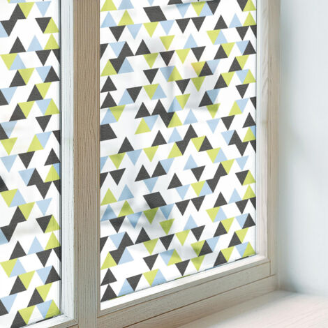 Pellicola Opaca per Vetri 100x116 cm Protezione per Cucina Uffici Camera da Letto Autoadesiva Decorativa Vetro Smerigliato Triangoli geometrici (1/5)