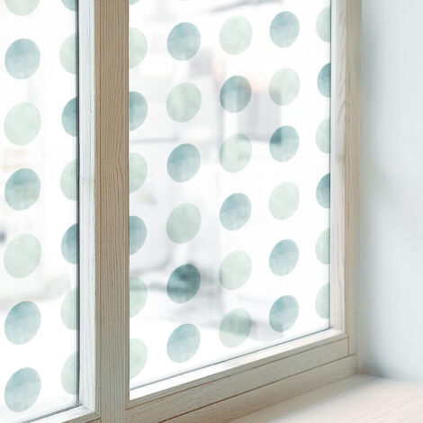 Pellicola Opaca per Vetri 200x116 cm Protezione per Cucina Bagno Uffici Camera da Letto Autoadesiva PVC Decorativa Vetro Smerigliato Cerchi delicati (1/5)