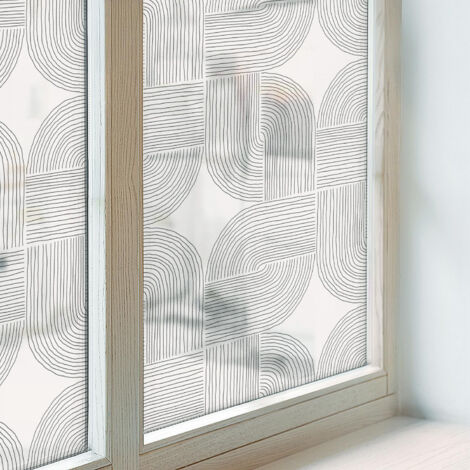 Pellicola Opaca per Vetri 200x116 Autoadesiva Vetro Smerigliato PVC Protezione per Cucina Bagno Uffici Camera da Letto Decorativa Simmetria pacifica (1/5)