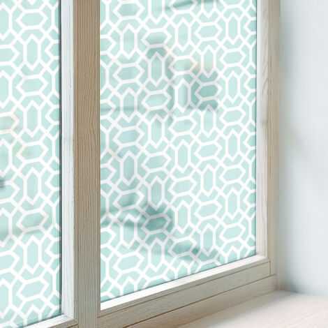 Pellicola Opaca per Finestre 200x146 cm Autoadesiva Decorativa Protezione per Bagno Uffici Casa Camera da Letto Vetro Smerigliato Motivi geometrici (1/5)