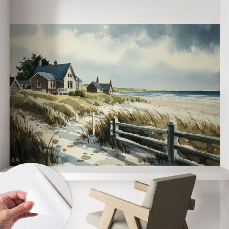 Fotomurale adesivo - murale da parete - Carta da parati autoadesiva - design parete moderno - Dune di sabbia 104x70 cm (1/5)