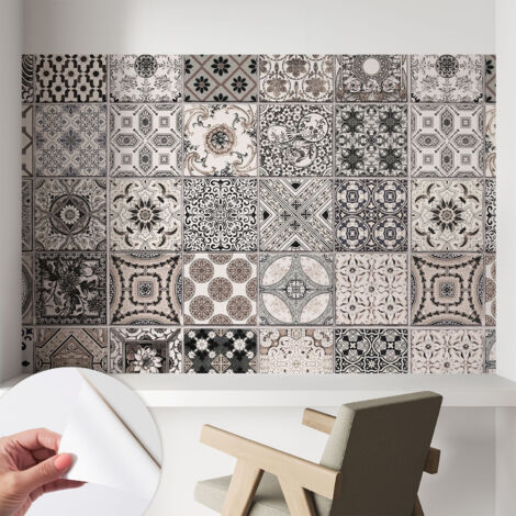Carta da parati autoadesiva - impermeabile - murale da parete - decorazione murale - Motivi a piastrelle 104x70 cm (1/5)