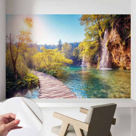 Carta da parati autoadesiva moderna - fotomurale - lavabile - ufficio - design moderno - Paesaggio naturale 104x70 cm (1/5)