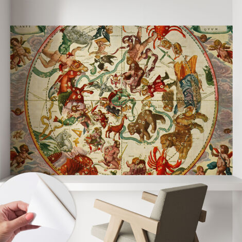 Carta da parati adesiva - fotomurale - facile da applicare - per la soggiorno - camera da letto - Composizioni stellari 104x70 cm (1/5)