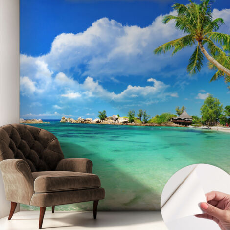 Fotomurale adesivo - parete decorativa - decorazione casa - stile moderno parete - Paradiso tropicale 250x250 cm (1/5)