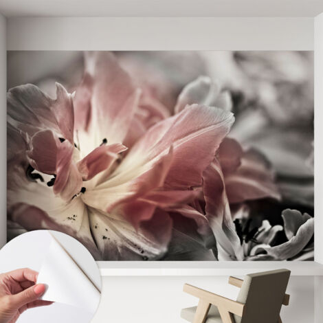Fotomurale adesivo stickers - murali decorativo - soggiorno moderno - effetto realistico - Fiore dai colori pastello 152x104 cm (1/5)
