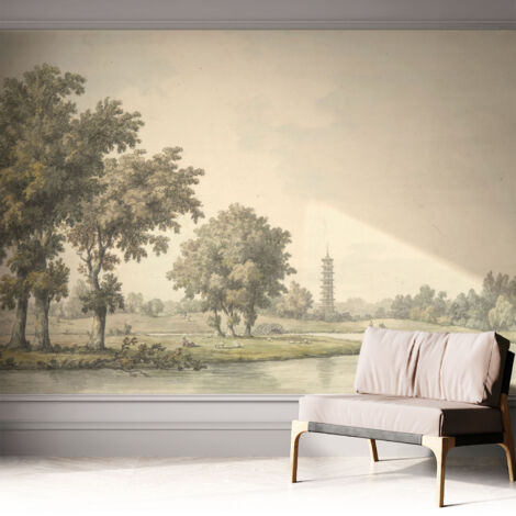 Carta da parati autoadesiva - fotomurale - decorazione parete - stile elegante - decorazione casa - Parco tranquillo 312x219 cm (1/5)