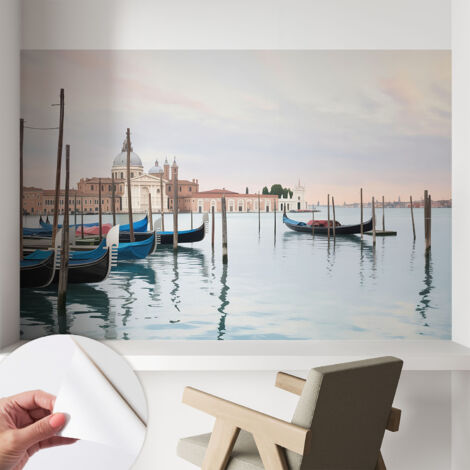 Carta da parati adesiva - lavabile - decorazione murale - per cucina - pellicola decorativa Scenario veneziano 104x70 cm