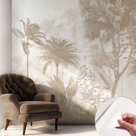 Fotomurale adesivo - Carta da parati adesiva - per la cucina camera da letto per la soggiorno - Paesaggio tropicale 250x250 cm