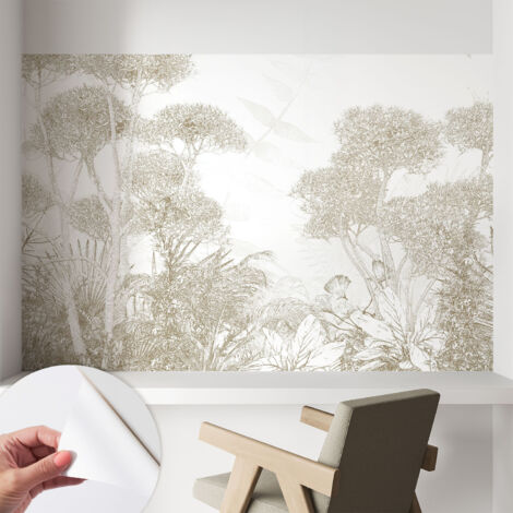 Carta da parati autoadesiva - impermeabile - murale da parete - decorazione murale - Vegetazione tropicale 104x70 cm (1/5)