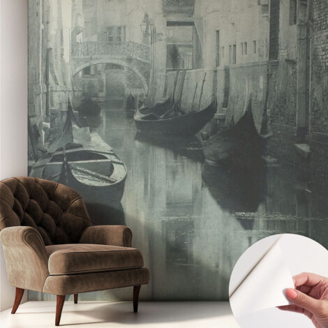 Fotomurale adesivo stickers - murali decorativo - soggiorno moderno - effetto realistico - Vecchio canale 250x250 cm (1/5)