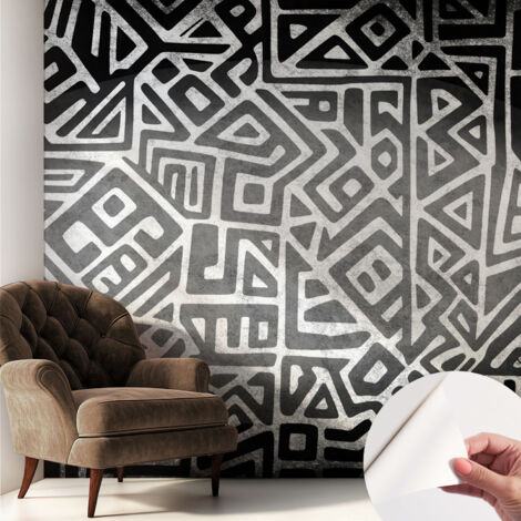 Carta da parati autoadesiva - fotomurale - decorazione parete - murale - adesivo da muro - Labirinto geometrico 250x250 cm (1/5)