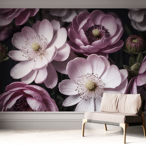 Fotomurale adesivo stickers - murali decorativo - soggiorno moderno - effetto realistico - Eleganza floreale 312x219 cm (1/5)