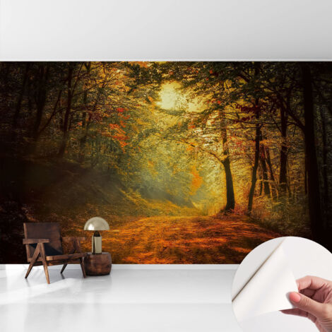 Carta da parati autoadesiva - impermeabile - murale da parete - decorazione murale - Paesaggio autunnale 416x254 cm (1/5)