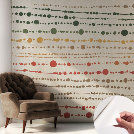 Fotomurale adesivo stickers - murali decorativo - soggiorno moderno - effetto realistico - Punti colorati 250x250 cm (1/5)
