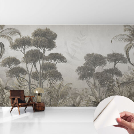 Carta da parati autoadesiva - impermeabile - murale da parete - decorazione murale - Giungla tropicale 416x254 cm (1/5)