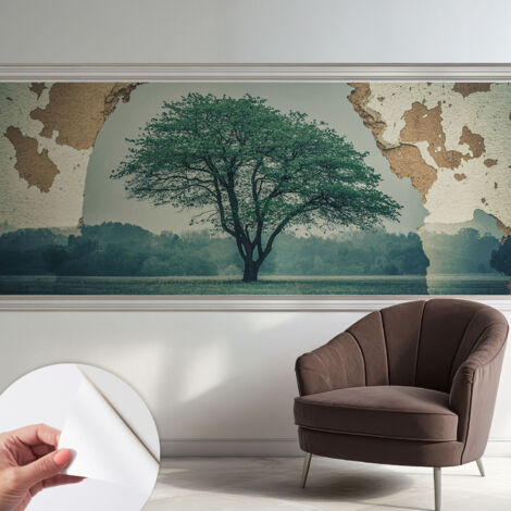 Carta da parati autoadesiva - impermeabile - murale da parete - decorazione murale - Albero solitario 250x104 cm (1/5)