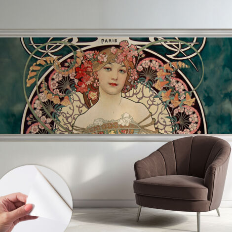 Carta da parati autoadesiva - fotomurale - decorazione parete - murale - adesivo da muro - Simmetria floreale 250x104 cm (1/5)