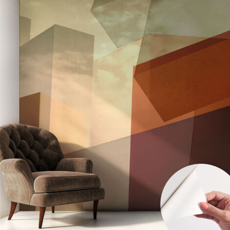 Fotomurale adesivo stickers - murali decorativo - soggiorno moderno - effetto realistico - Forme astratte 250x250 cm (1/5)