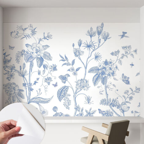 Fotomurale adesivo stickers - murali decorativo - soggiorno moderno - effetto realistico - Motivo floreale 152x104 cm (1/5)
