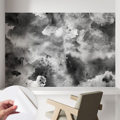 Carta da parati autoadesiva - Fotomurale adesivo - soggiorno moderno - resistente - Nuvole grigie 104x70 cm (1/5)