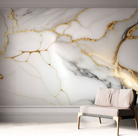 Fotomurale adesivo - parete decorativa - decorazione casa - stile moderno parete - Eleganza del marmo 312x219 cm