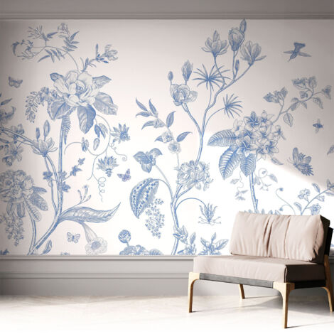 Fotomurale adesivo stickers - murali decorativo - soggiorno moderno - effetto realistico - Motivo floreale 312x219 cm (1/5)