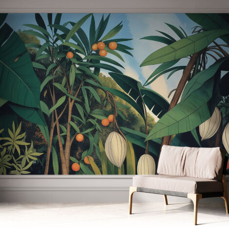 Carta da parati autoadesiva - Fotomurale adesivo - design elegante - stile moderno - Giungla tropicale 312x219 cm (1/5)