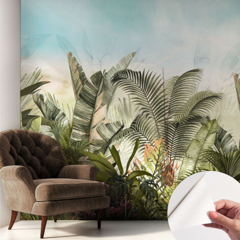 Carta da parati autoadesiva - Fotomurale adesivo - design elegante - stile moderno - Paradiso tropicale 250x250 cm (1/5)