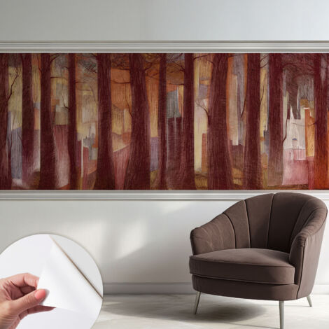 Carta da parati adesiva - lavabile - decorazione murale - per cucina - pellicola decorativa Paesaggio misterioso 250x104 cm (1/5)