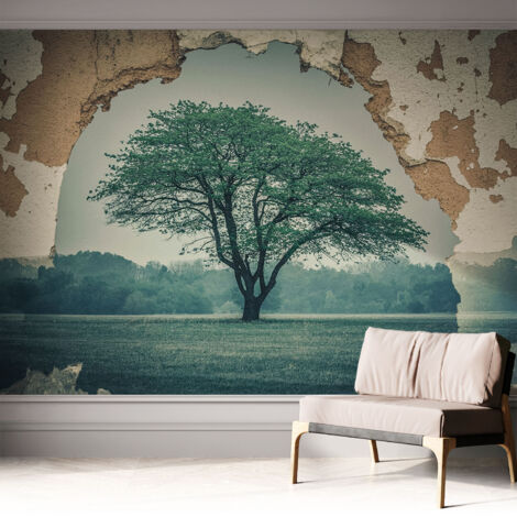 Carta da parati autoadesiva - fotomurale - alta qualità - per la cucina - camera da letto - Albero solitario 312x219 cm (1/5)