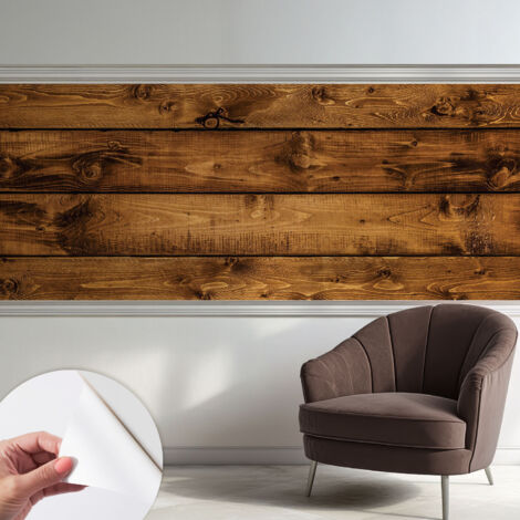 Carta da parati autoadesiva moderna - fotomurale - lavabile - ufficio - design moderno - Assi di legno 250x104 cm (1/5)