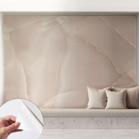 Carta da parati adesiva - fotomurale - facile da applicare - per la soggiorno - camera da letto - Marmo rosa 208x146 cm